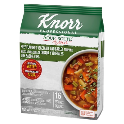 Knorr® Professional Soup du Jour Mix Beef Flavored Vegetable & Barley 4 x 13.9 oz - 