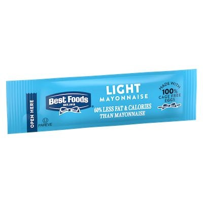 Best Foods® Light Mayonnaise Stick Pack 210 x 0.38 oz - Best Foods® Light Mayonnaise Stick Pack (210 x 0.38 oz) brings out the flavor of quality meat and produce.