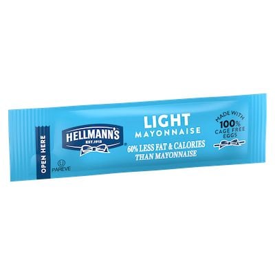 Hellmann's® Light Mayonnaise Stick Pack 210 x 0.38 oz - Hellmann's® Light Mayonnaise Stick Pack (210 x 0.38 oz) brings out the flavor of quality meat and produce.
