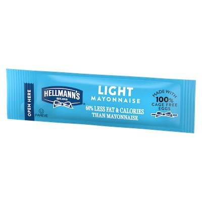 Hellmann's® Light Mayonnaise Stick Pack 210 x 0.38 oz - Hellmann's® Light Mayonnaise Stick Pack (210 x 0.38 oz) brings out the flavor of quality meat and produce.