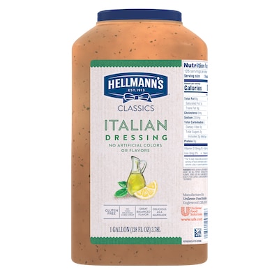 Hellmann's® Classics Italian Dressing 4 x 1 gal - To your best salads with Hellmann's® Classics Italian Dressing (4 x 1 gal) that looks, performs and tastes like you made it yourself.