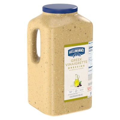 Hellmann's® Greek Vinaigrette 4 x 1 gal - To your best salads with Hellmann's® Greek Vinaigrette (4 x 1 gal) dressing that looks, performs and tastes like you made it yourself.