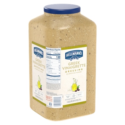 Hellmann's® Greek Vinaigrette 4 x 1 gal - To your best salads with Hellmann's® Greek Vinaigrette (4 x 1 gal) dressing that looks, performs and tastes like you made it yourself.