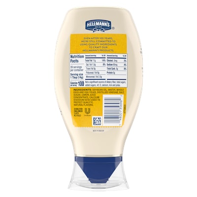 Hellmann's® Real Mayonnaise Squeeze Bottle 12 x 20 oz - 
