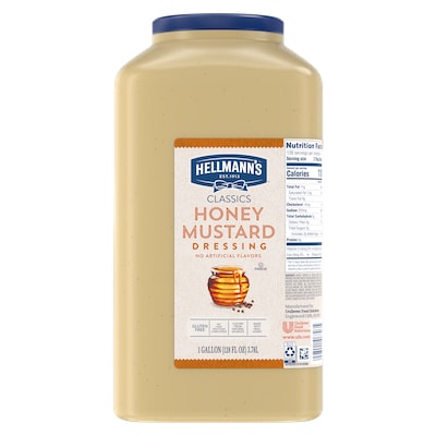 Hellmann's® Classics Honey Mustard Dressing 4 x 1 gal - To your best salads with Hellmann's® Classics Honey Mustard Dressing (4 x 1 gal) that looks, performs and tastes like you made it yourself.