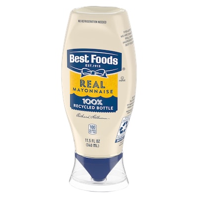 Best Foods® Real Mayonnaise Squeeze Bottle 12 x 11.5 oz - Best Foods® Real Mayonnaise is made with real eggs, oil, and vinegar for a rich, creamy flavor that your guests can savor.
