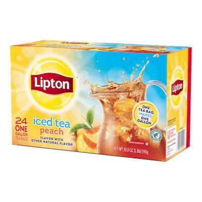 Lipton® Iced Tea Unsweetened Peach 48 x 1 gal - 
