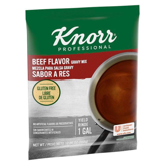 Knorr® Professional Beef Gravy 6 x 12.66 oz - Knorr® Beef Gravy delivers superior quality, balanced meat flavor, and performance you can rely on.