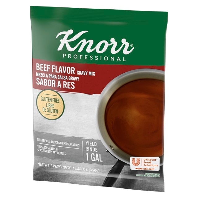 Knorr® Professional Beef Gravy 6 x 12.66 oz - Knorr® Beef Gravy delivers superior quality, balanced meat flavor, and performance you can rely on.