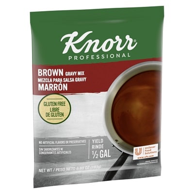 Knorr® Professional Brown Gravy 6 x 6.83 oz - Deliver simple, clean food with ease. Knorr® Gravies are reinvented by our chefs with your kitchen and your customers in mind.