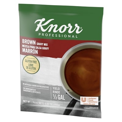 Knorr® Professional Brown Gravy 6 x 6.83 oz - Deliver simple, clean food with ease. Knorr® Gravies are reinvented by our chefs with your kitchen and your customers in mind.