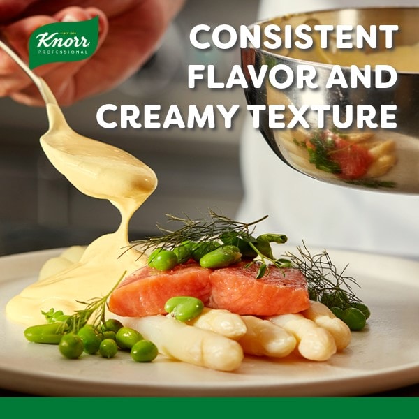Knorr® Professional Hollandaise Sauce Mix 30.2oz. 4 pack - Deliver simple, clean food with ease.