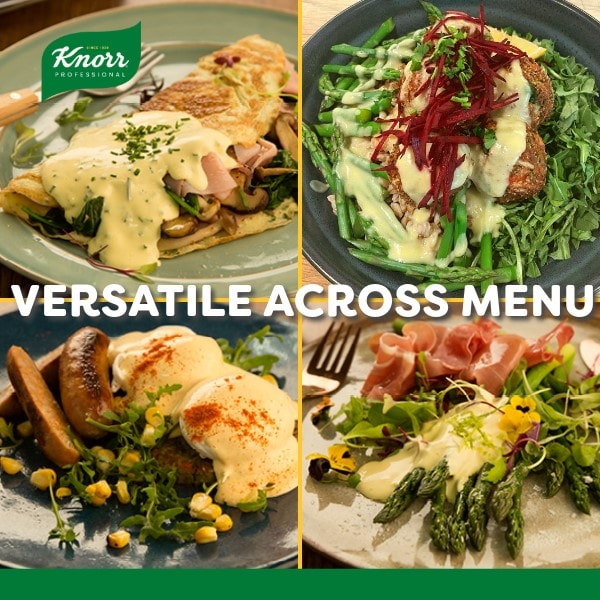 Knorr® Professional Hollandaise Sauce Mix 30.2oz. 4 pack - Deliver simple, clean food with ease.