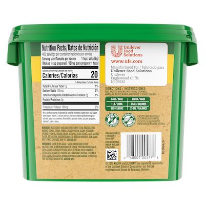 Knorr® Professional Ultimate Low Sodium Beef Bouillon Base 4 x 5 lb - Excess salt in bases masks the true flavor of soups - not in Knorr® Professional Ultimate Low Sodium Beef Bouillon Base 4 x 5 lb!