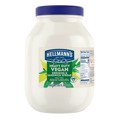 Hellmann's® Heavy Duty Vegan Mayo 4 x 1 gal - Explore new plant-forward dishes with Hellmann’s® Heavy Duty Vegan Mayonnaise.