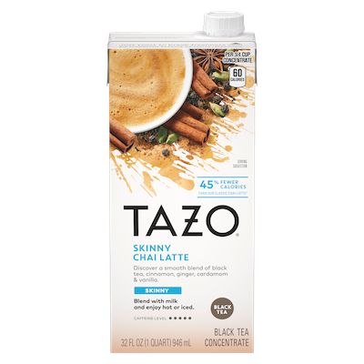 TAZO® Tea Concentrate Skinny Chai Latte 1:1 6 x 32 oz - 