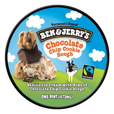 Ben & Jerry's Chocolate Chip Cookie Dough 8 x 16 oz - 