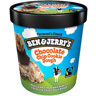 Ben & Jerry's Chocolate Chip Cookie Dough 8 x 16 oz - 