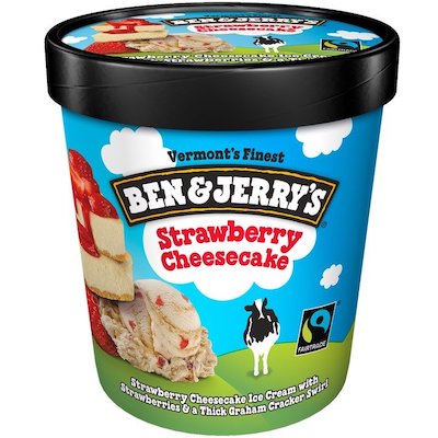 Ben & Jerry's Strawberry Cheesecake 8 x 16 oz - 