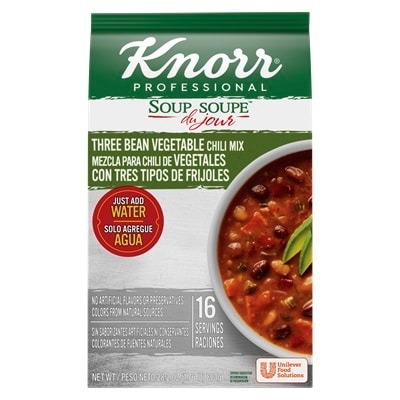 Knorr® Soup Du Jour Three Bean Vegetable Chili 4 x 28.2 oz - 