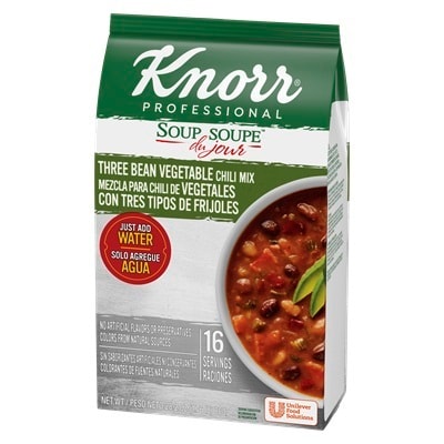 Knorr® Soup Du Jour Three Bean Vegetable Chili 4 x 28.2 oz - 