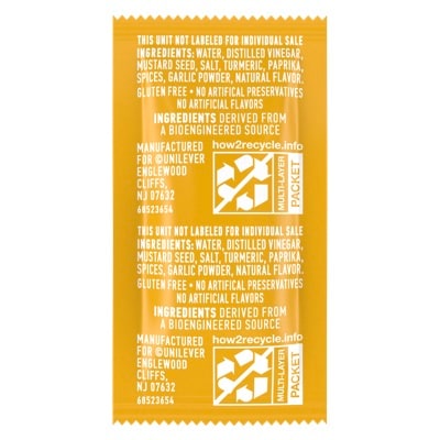 Best Foods® Yellow Mustard Stick Pack 500 x 0.25 oz - 