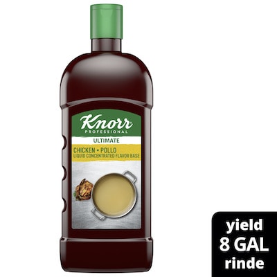 Knorr® Professional Chicken Liquid Concentrated Base 32oz. 4 pack - Knorr® liquid concentrated base offers exceptional flavor, color, and aroma.